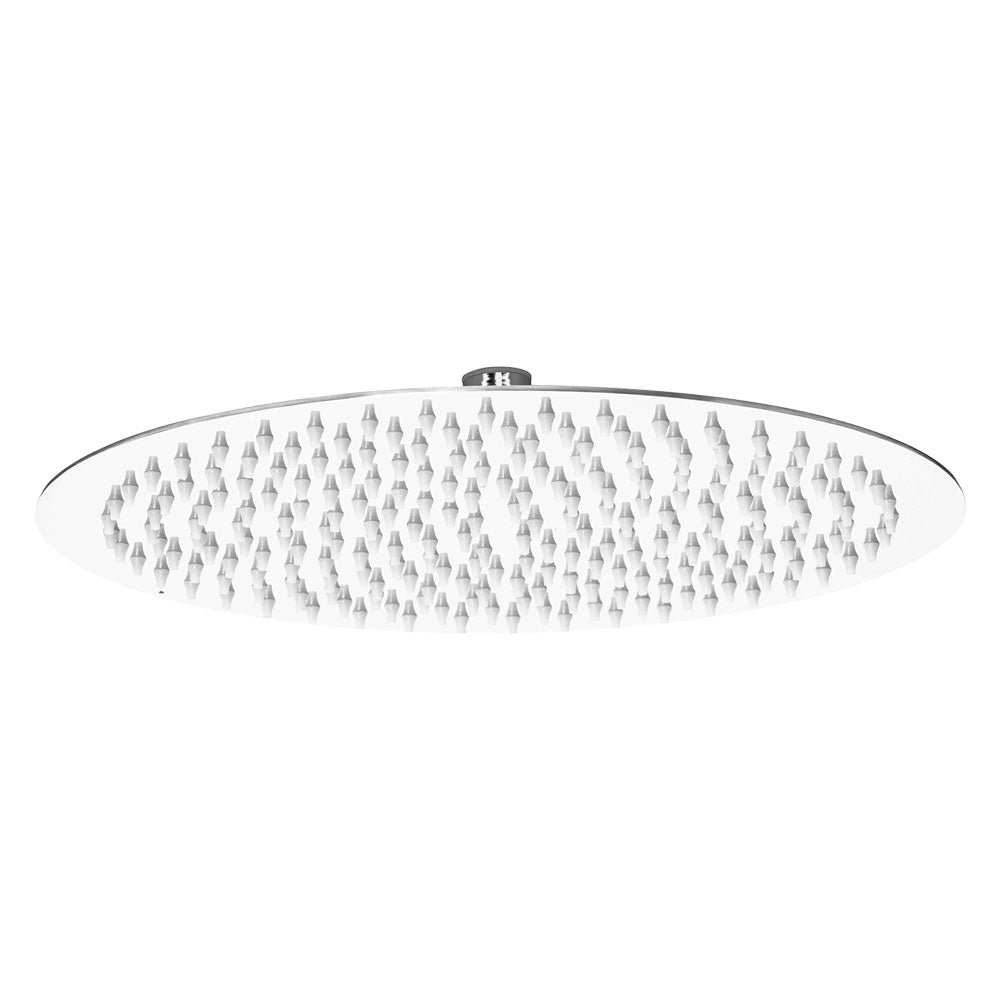 Soffione doccia tondo anticalcare Smart in acciaio inox AISI 304 Ø 30 cm con getto a pioggia
