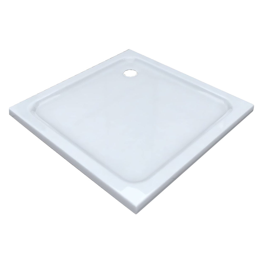 Piatto doccia basso profilo in acrilico bianco lucido 80x80 cm