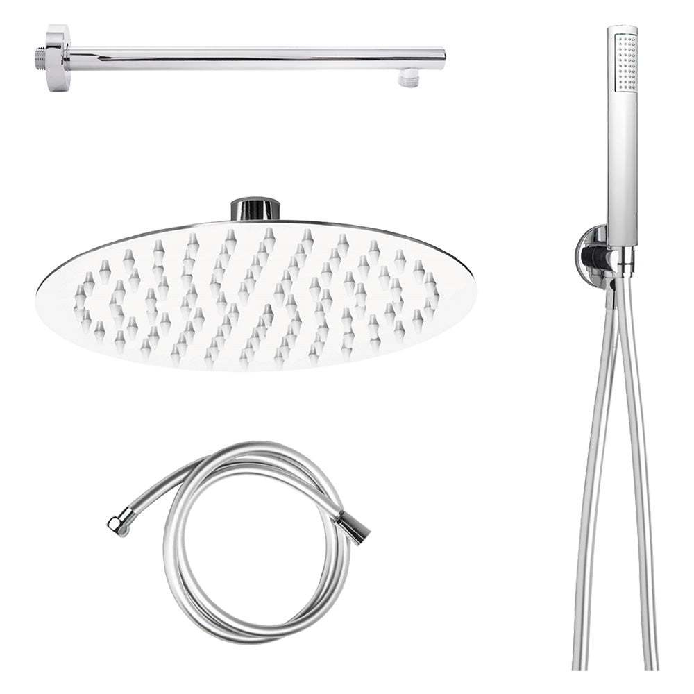 Set doccia starter tondo cromo con soffione Ø 20 cm