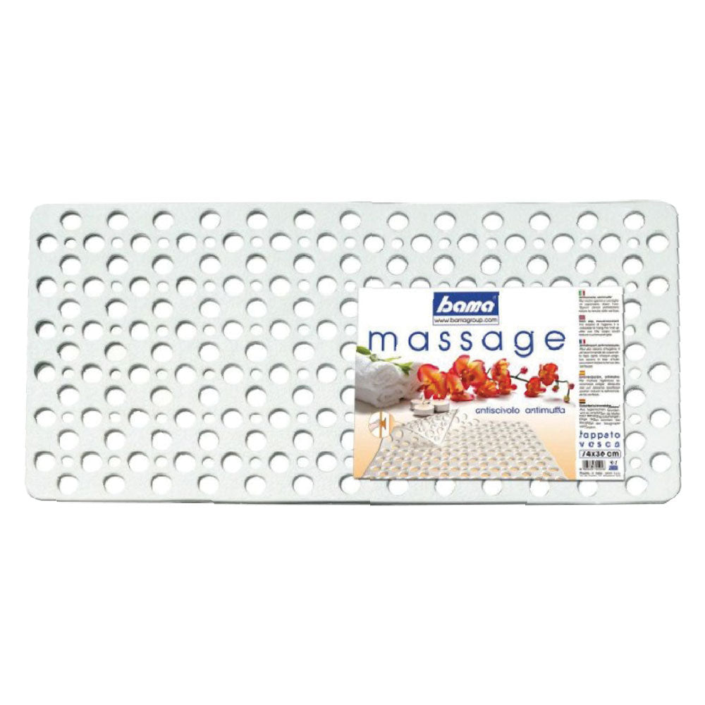 Tappeto antiscivolo per vasca da bagno in PVC 74 x 36 cm con ventose