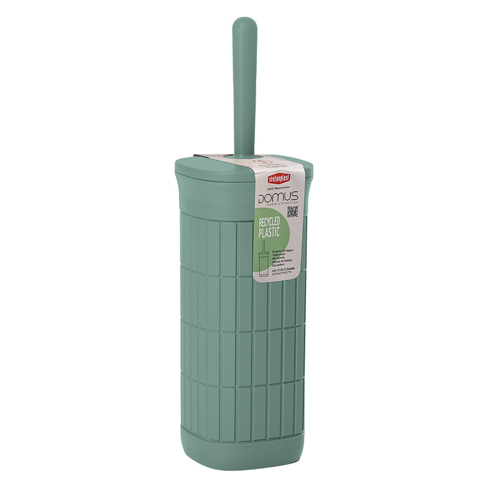 Domus porta scopino WC in plastica rigenerata colore Green Tea - 11,5x11,5xh40 cm