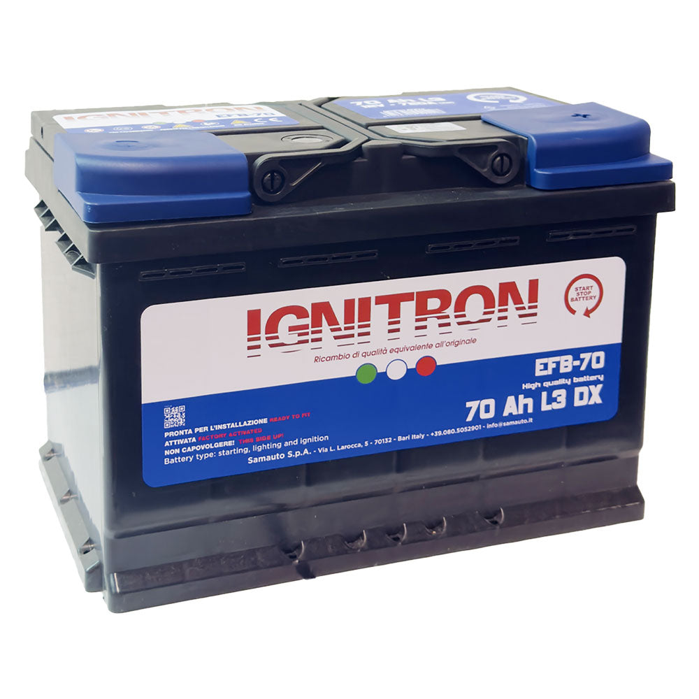 Batteria per auto Ignitron EFB 70Ah Start & Stop