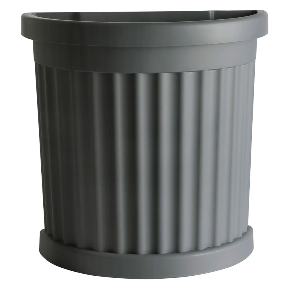 Vaso da parete Roma in polipropilene grigio da 35 litri con sottovaso integrato Immagine principale del prodotto