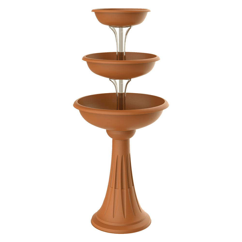 Fioriera a colonna Trevi BAMA terracotta set da 3 ciotole per giardino e terrazzo