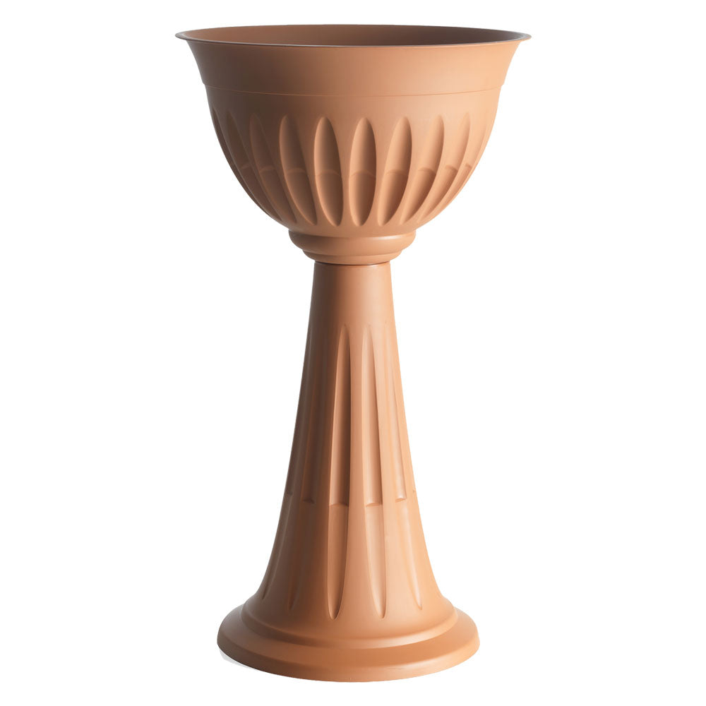 Vaso a colonna in PVC terracotta 20 litri BAMA Ø 43 cm x h 74,5 cm per interno ed esterno