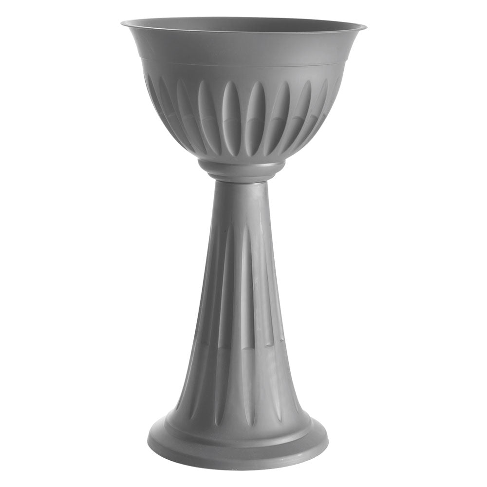 Vaso a colonna BAMA in PVC grigio da 20 litri Ø 43 cm x h 74,5 cm per interno ed esterno