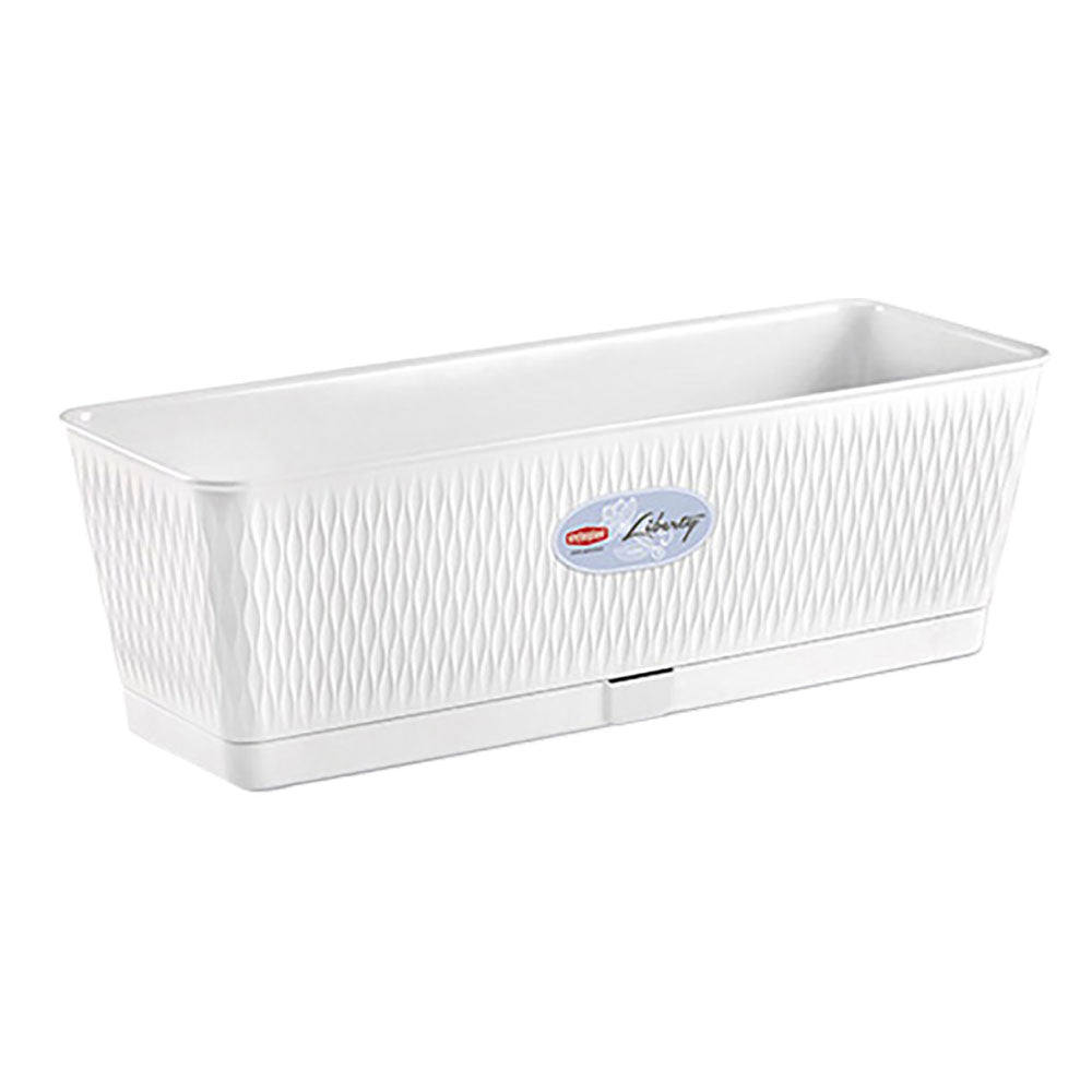 Balconetta rettangolare Liberty Stefanplast bianco travertino 9 litri con riserva d'acqua