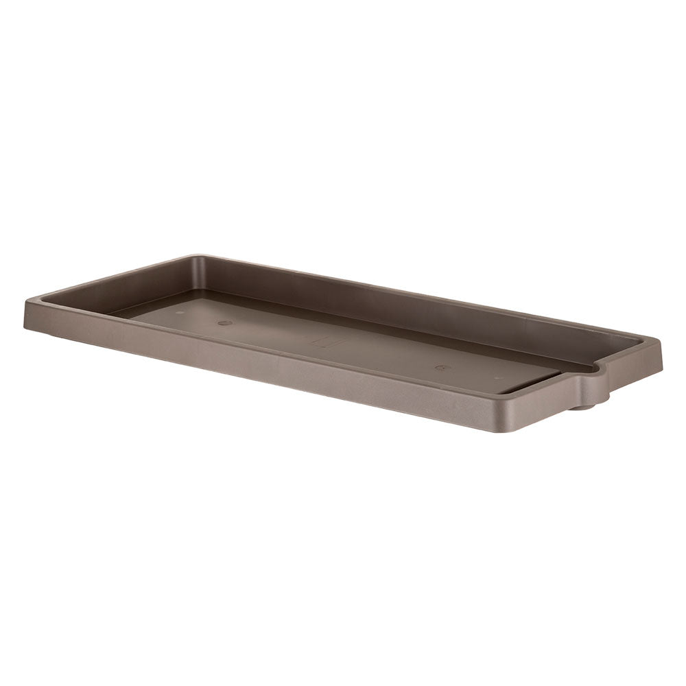Sottovaso per fioriera rettangolare BAMA cappuccino 75x33,5 cm effetto legno