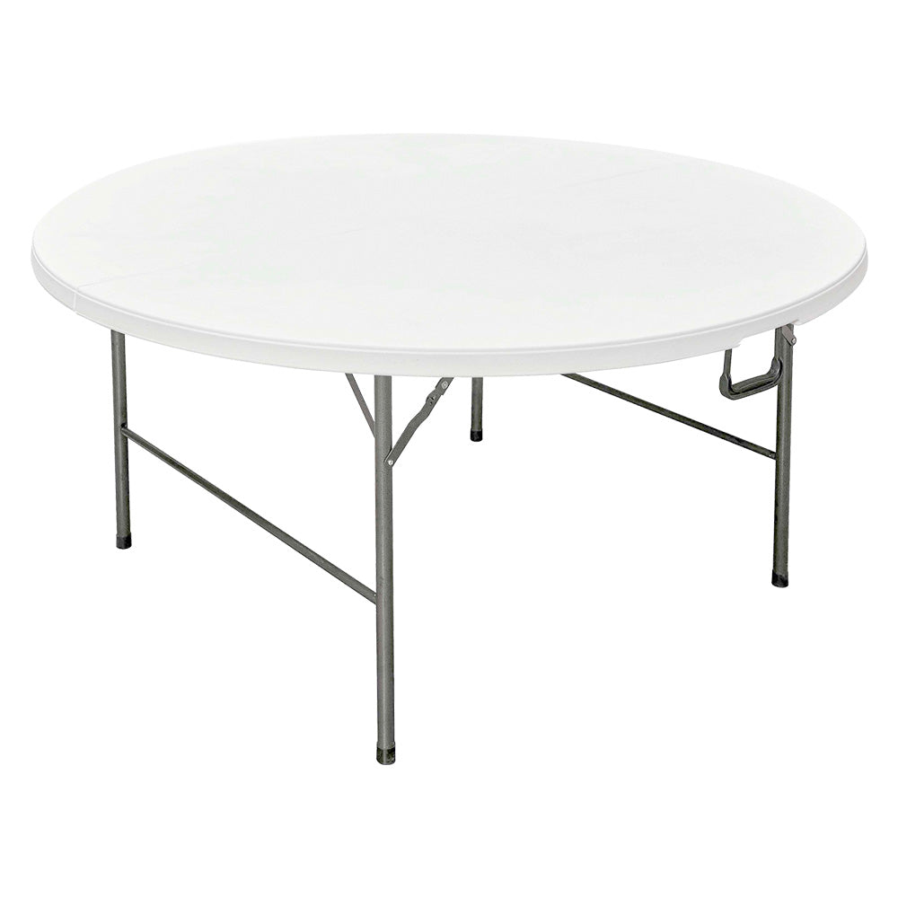 Tavolo tondo pieghevole Party in HDPE bianco Ø180 cm