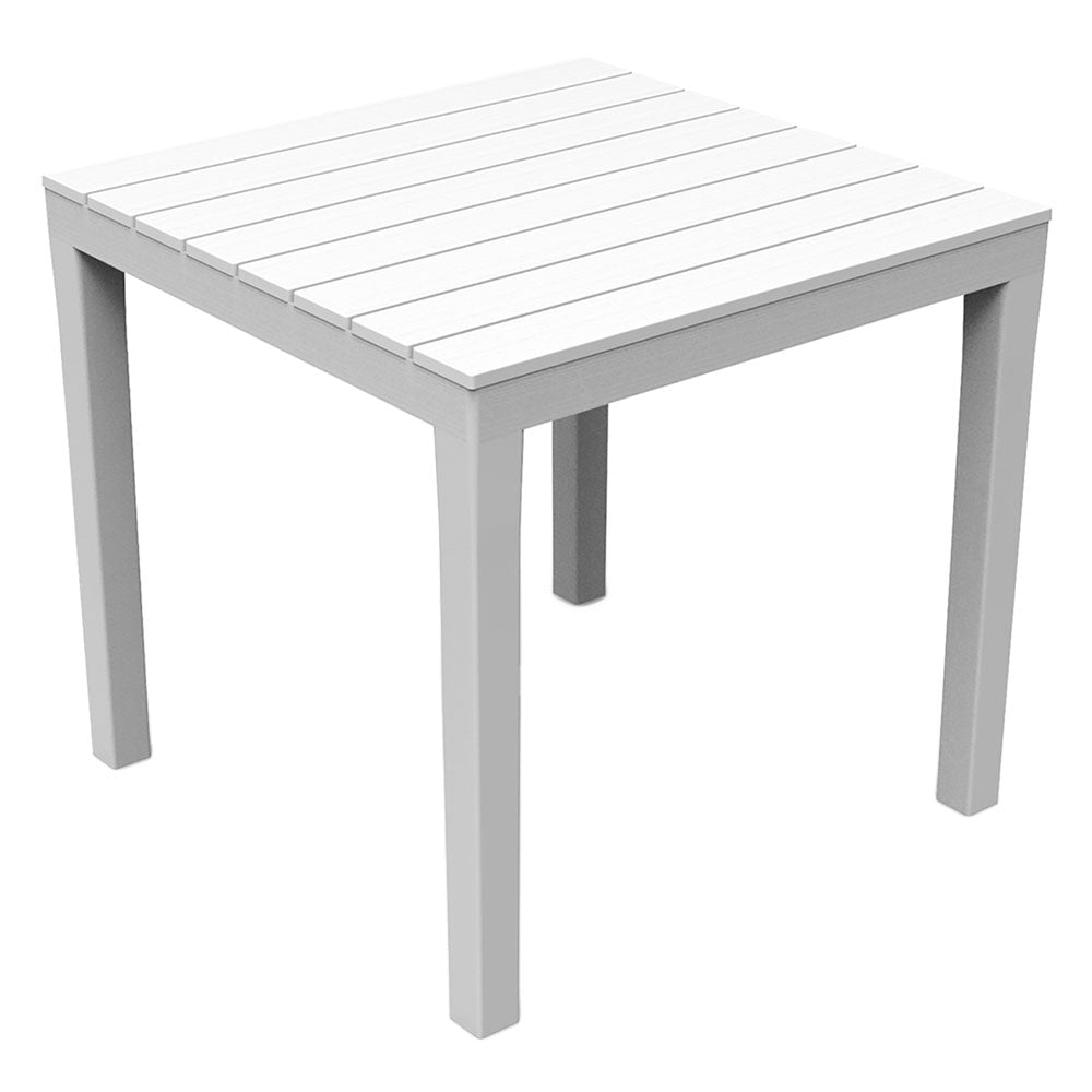 Tavolo da giardino Bali in polipropilene bianco 78x78 cm
