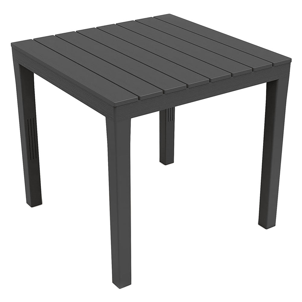 Tavolo da giardino modello Bali in polipropilene antracite 78x78 cm