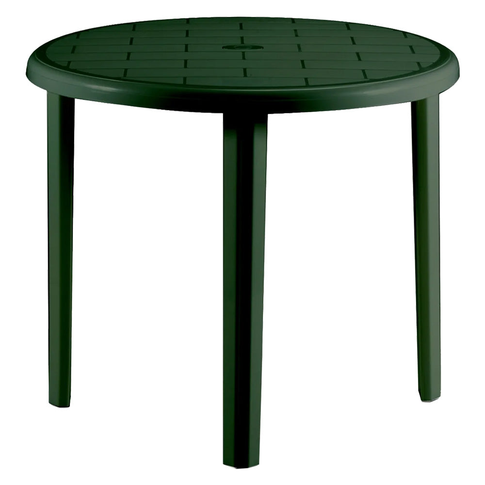 Tavolo da giardino tondo in polipropilene verde diametro 90 cm