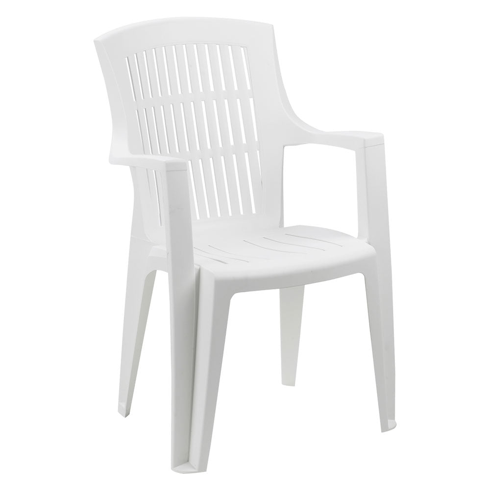 Sedia da giardino Arpa in polipropilene bianca 60x62x89 cm