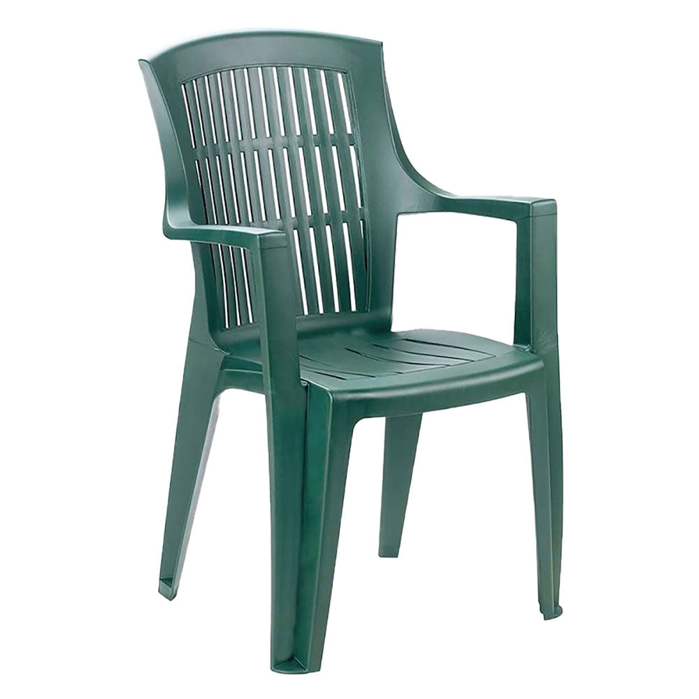 Sedia da giardino modello Arpa verde in polipropilene 60x62x89 cm Immagine principale del prodotto