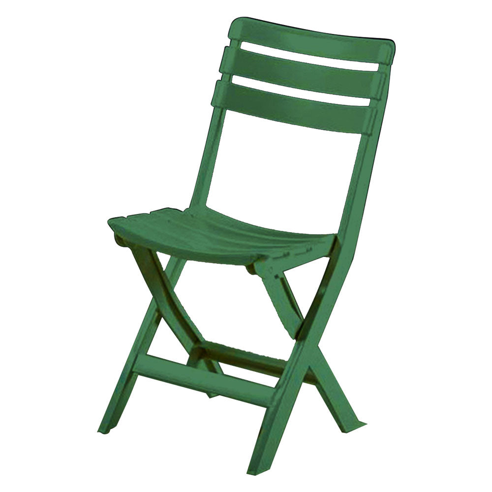 Sedia da giardino pieghevole modello Pinta in polipropilene verde 41x40 cm