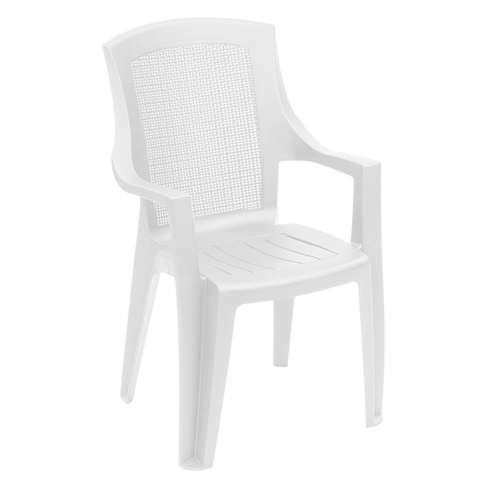 Sedia Trama in polipropilene bianco impilabile 56x61xh.91 cm Immagine principale del prodotto