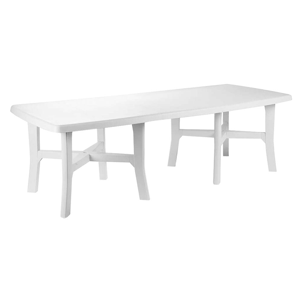 Tavolo allungabile da esterno Trio Plus in polipropilene bianco 180/240 cm
