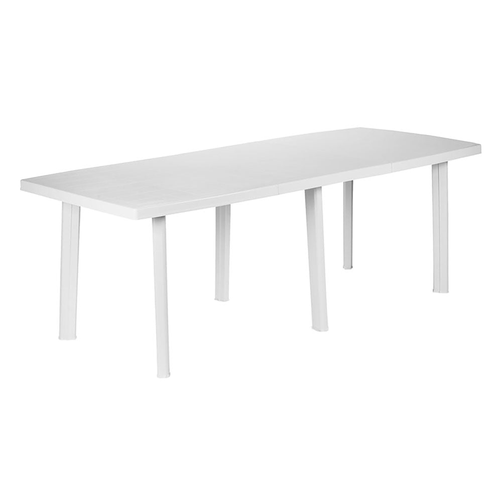 Tavolo allungabile da esterno Trio in polipropilene bianco 180-216 cm Immagine principale del prodotto