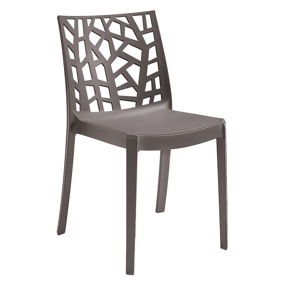 Sedia Matrix in polipropilene taupe impilabile 47x55x82 cm Immagine principale del prodotto