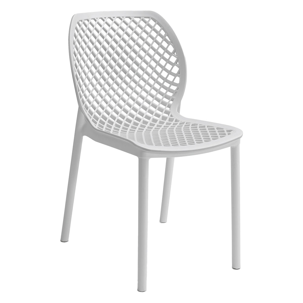 Sedia da giardino modello Aria in polipropilene bianca cm 47x60x82 Immagine principale del prodotto