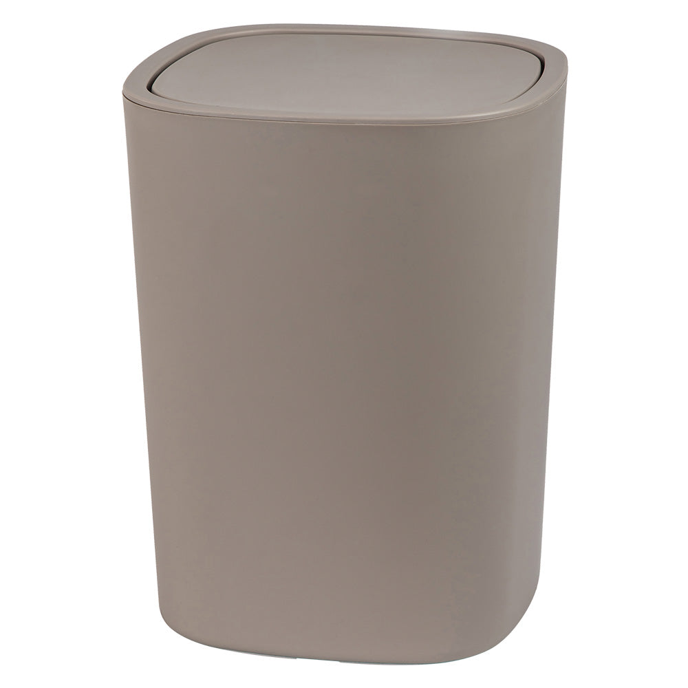 Pattumiera Gettacarte Poddy 7L Tortora in Termoplastico con Coperchio Basculante