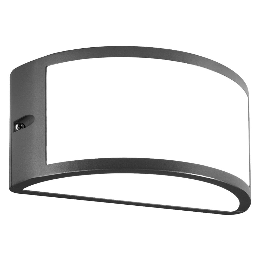 Applique da esterno grigia Umbe 60W 25x12x13 cm in alluminio IP54