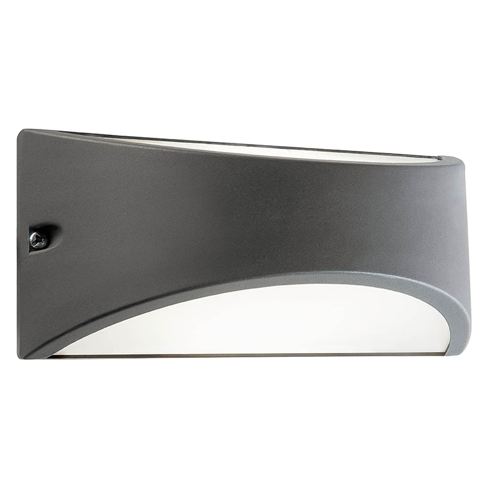Applique LED Tibet grigio 10W da esterno 22x10x10 cm IP54