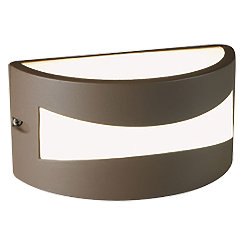 Applique LED Tibet Sovil marrone 10W in alluminio pressofuso per esterni IP54