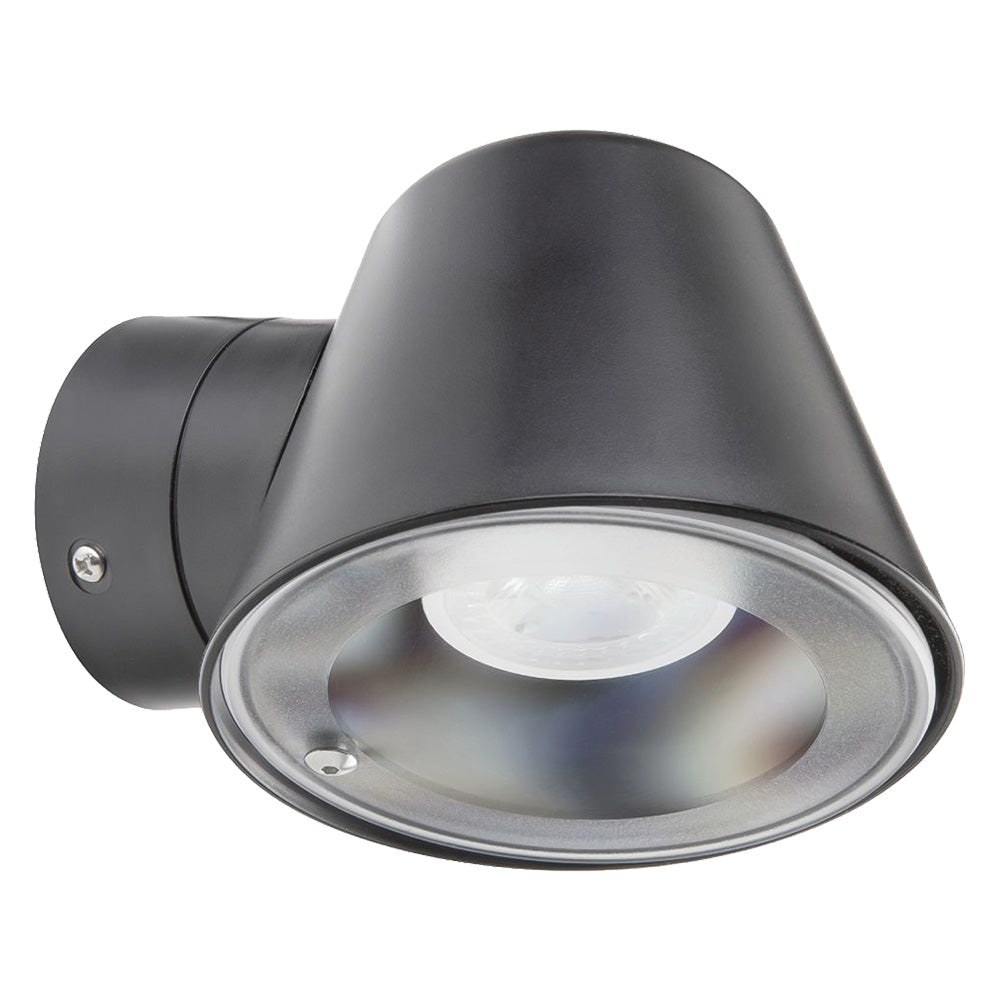Applique LED da esterno Cup Sovil in termoplastico nero con attacco E27