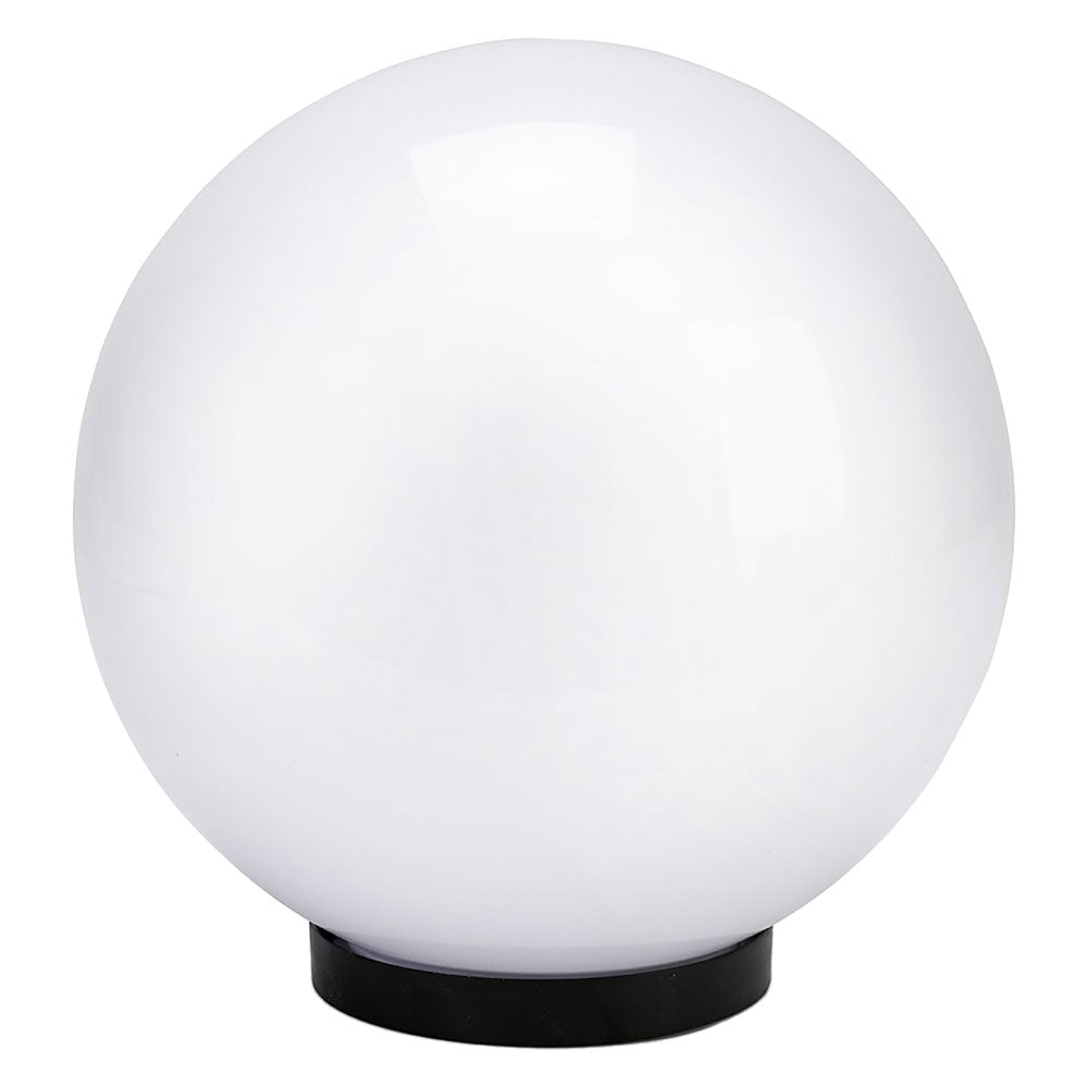 Lanterna testa-palo globo bianca Velamp Ø 25 cm in termoplastico IP44 per esterno