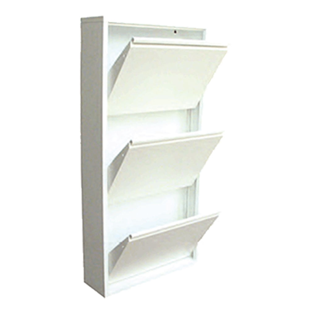 Scarpiera salvaspazio Prometal 3 ante 50x15x103 cm bianca Immagine principale del prodotto
