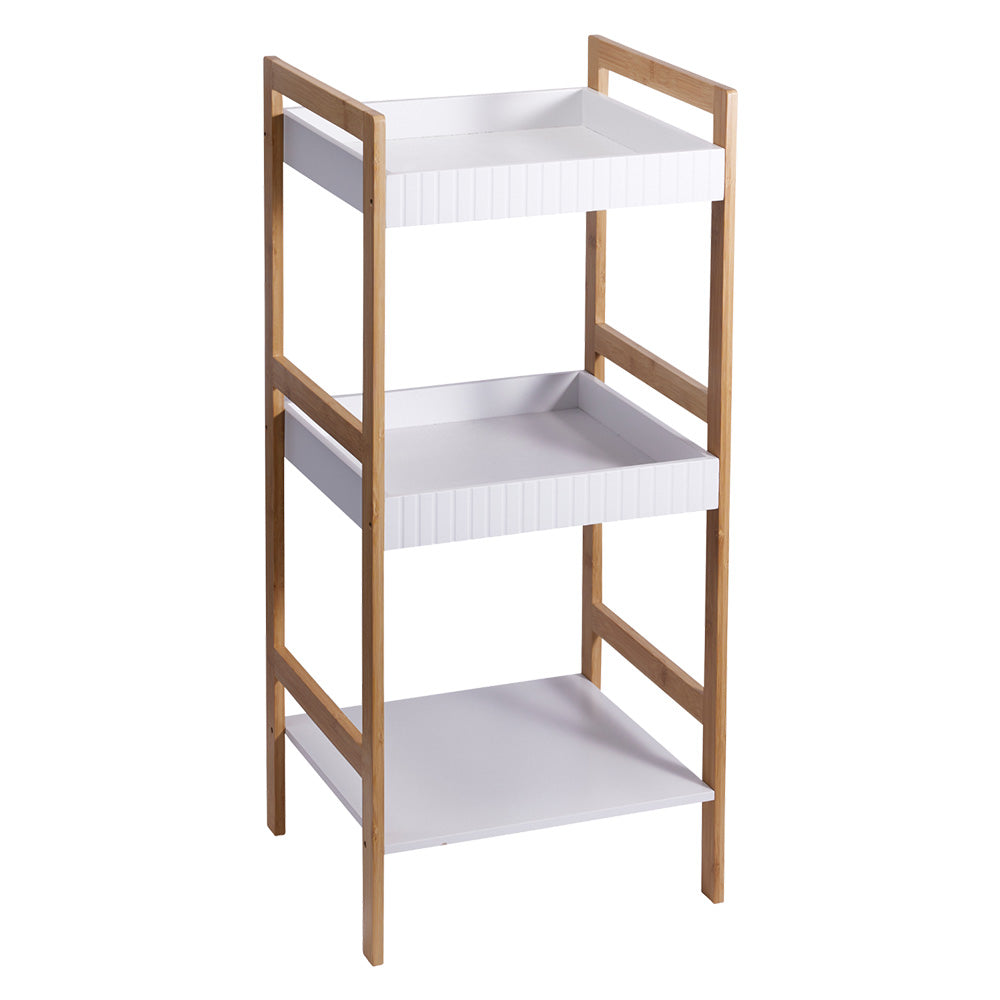Scaffale portabiancheria da bagno in bambù a 3 ripiani Immagine principale del prodotto