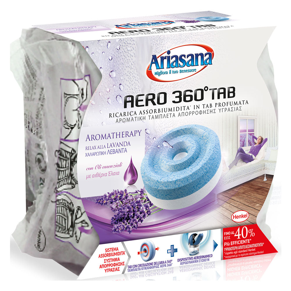 Ricarica assorbiumidità in tab Ariasana Aero 360° alla lavanda da 450 gr Immagine principale del prodotto