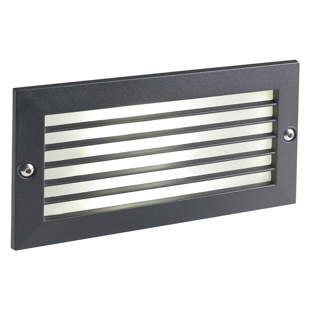 Segnapasso LED da incasso rettangolare Escape nero 10W per illuminazione esterna IP54
