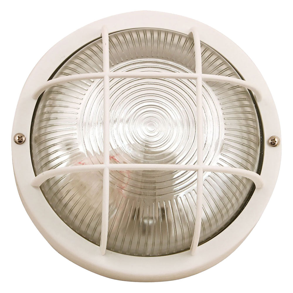 Plafoniera tonda bianca Velamp E27 IP44 Ø 18,8x9,6 cm per parete e soffitto interno ed esterno