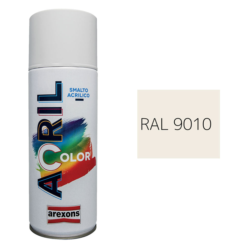 Smalto spray acrilico Arexons bianco lucido RAL 9010 400 ml Immagine principale del prodotto