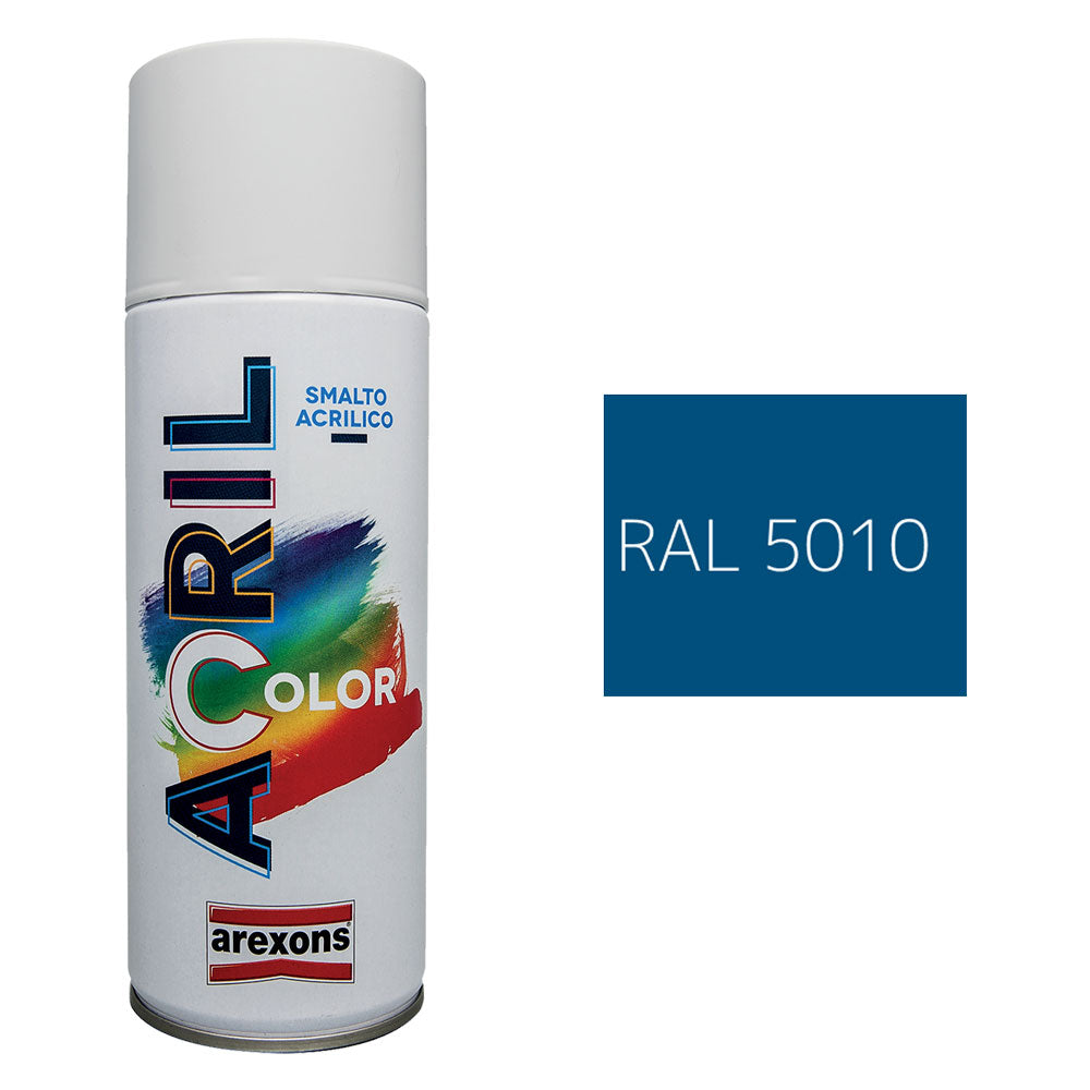 Smalto spray acrilico Arexons RAL 5010 Blu Genziana 400 ml