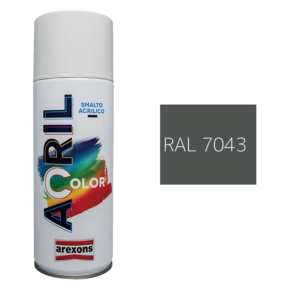 Smalto Spray Acrilico Arexons Grigio Traffico B RAL 7043 400 ml Immagine principale del prodotto