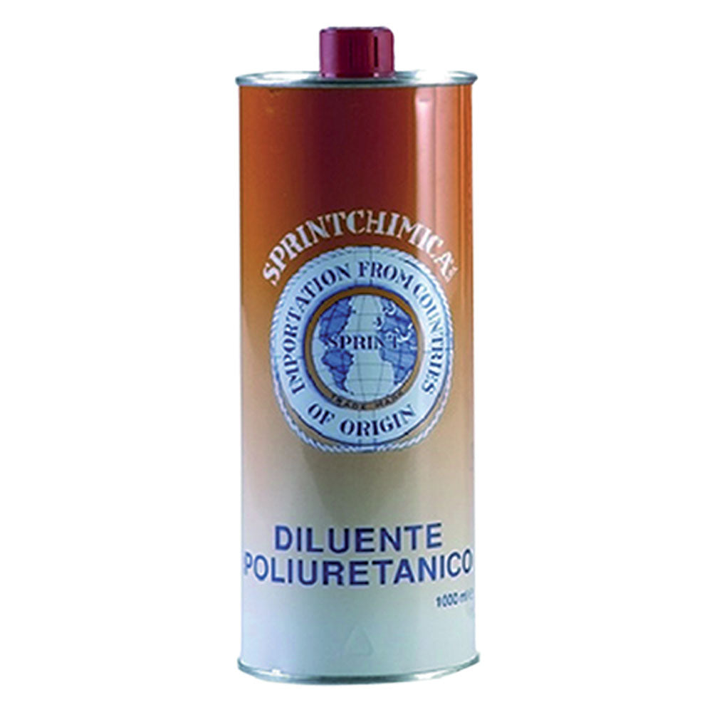 Flacone di diluente poliuretanico Sprintchimica da 1 litro per vernici e fondi bicomponenti