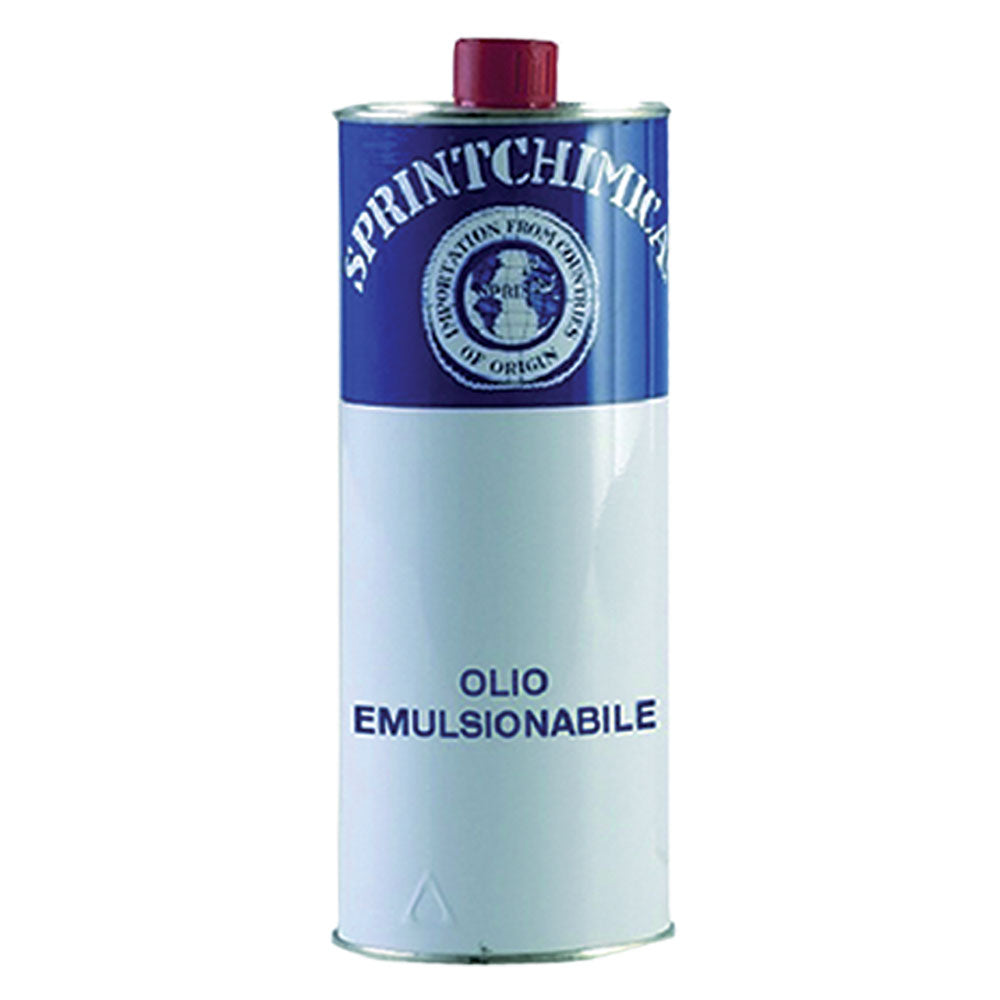 Flacone di olio emulsionabile Sprintchimica da 1 Lt per lavorazione metalli e disarmante