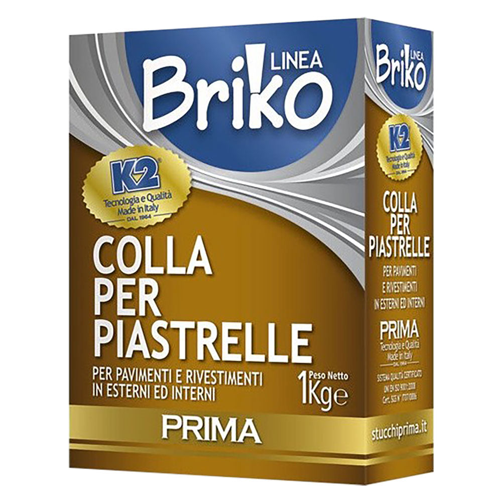 Collante in polvere Briko K2 bianco per piastrelle e rivestimenti - confezione da 1 kg Immagine principale del prodotto