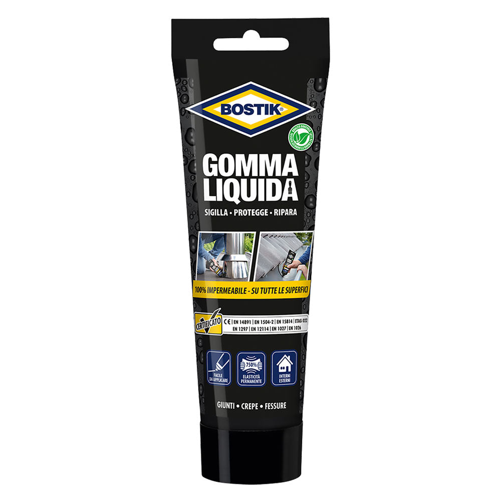 Bostik Gomma Liquida Impermeabilizzante Nero in tubetto da 250g per sigillare e riparare Immagine principale del prodotto