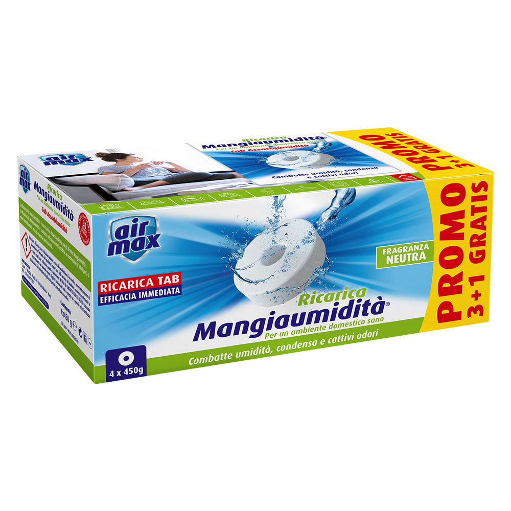 Ricarica assorbiumidità neutra Air Max 4x450g per deumidificatore Immagine principale del prodotto