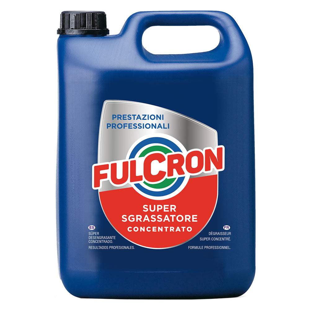 Flacone da 5 litri di sgrassante concentrato Fulcron Arexons per pulizia profonda