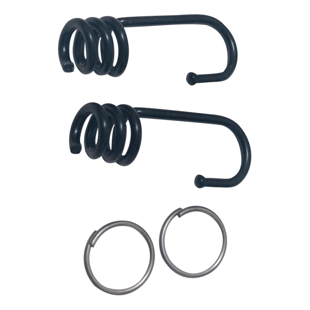 Acquista i ganci per molla elastica da 3,2 mm in ferro ad alta resistenza. Confezione da 2 pezzi ideali per fissare teloni e carichi in sicurezza! Immagine principale del prodotto