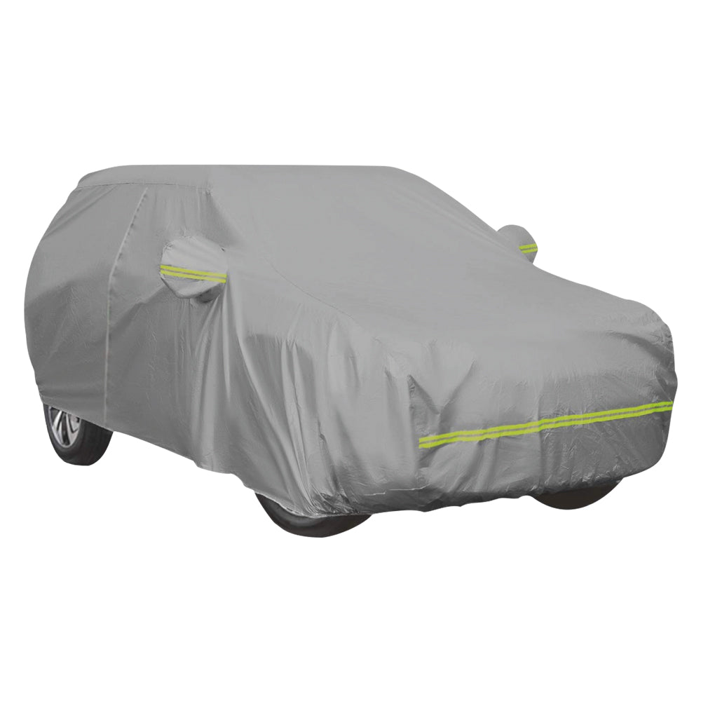Proteggi la tua auto con il telo copriauto Twister XXL impermeabile e felpato. Protezione UV, zip laterale e strisce catarifrangenti. Acquista ora!