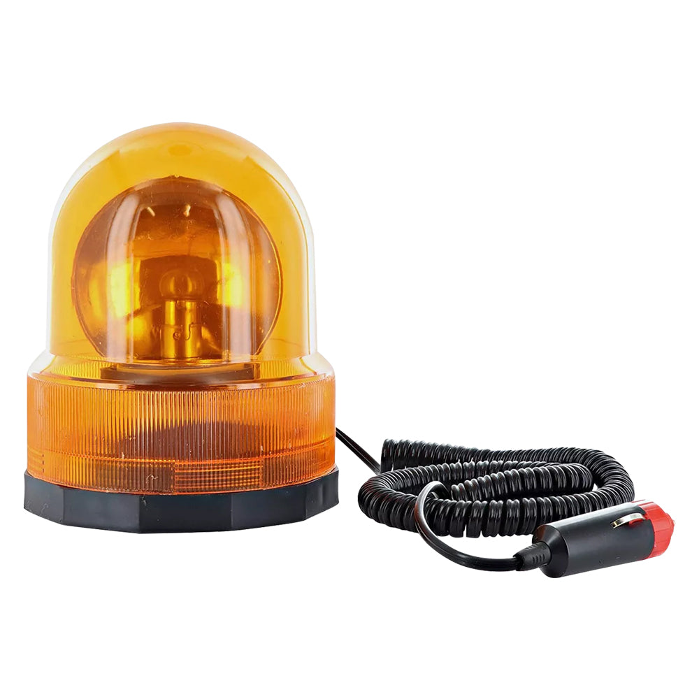 Lampeggiante rotante 12V con base magnetica per auto e mezzi da lavoro. Visibilità a 360°, presa accendisigari e design compatto. Acquista subito! Immagine principale del prodotto