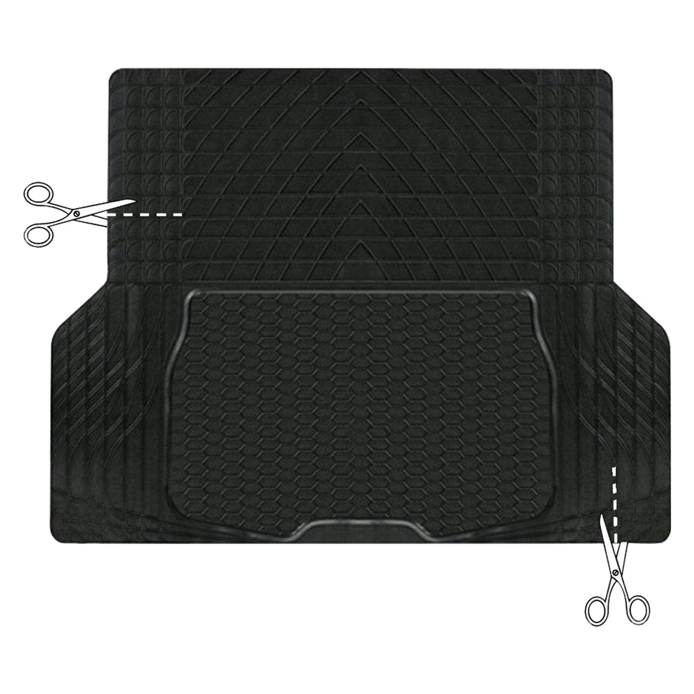 Proteggi il bagagliaio della tua auto con la vasca baule Trunk in PVC inodore 137x108 cm. Sagomabile, universale e facile da pulire. Acquista ora!
