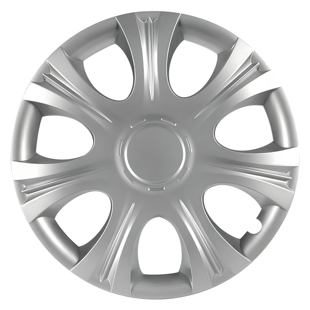 Set 2 copricerchi auto Impulse raggio 14 pollici in plastica resistente. Design sportivo, alta protezione e montaggio semplice. Acquista ora online!