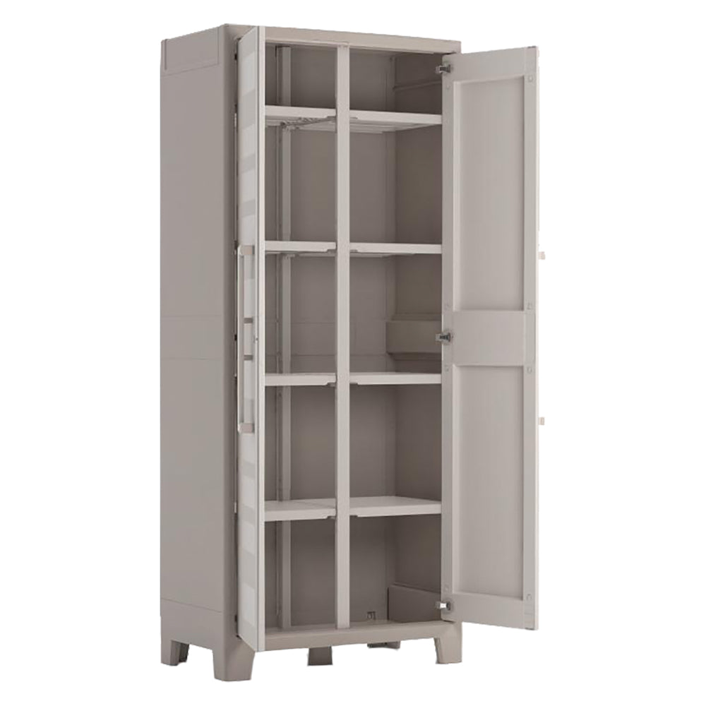 Armadio Keter Gulliver Multispace 2 ante impermeabile 80x44x182 cm con ripiani ribaltabili